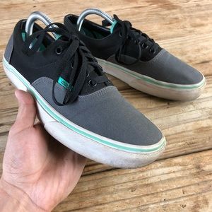 Turquoise, Gray, and Black Vans Authentics